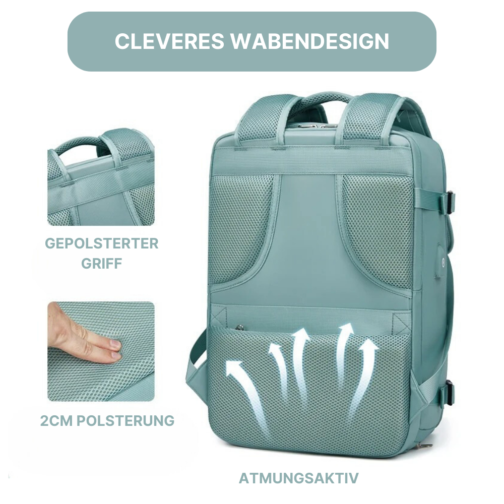Elata Kofferrucksack mit 180° Öffnung - perfekte Rucksack-Koffer Kombi