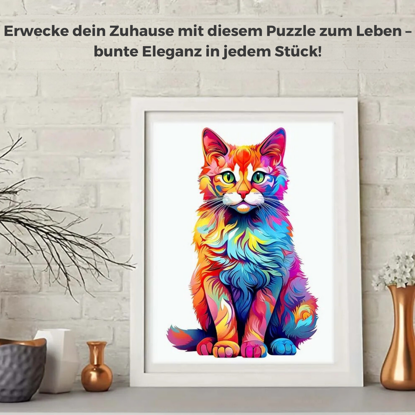 Elata Katzenpuzzle aus hochwertigem Holz für Erwachsene