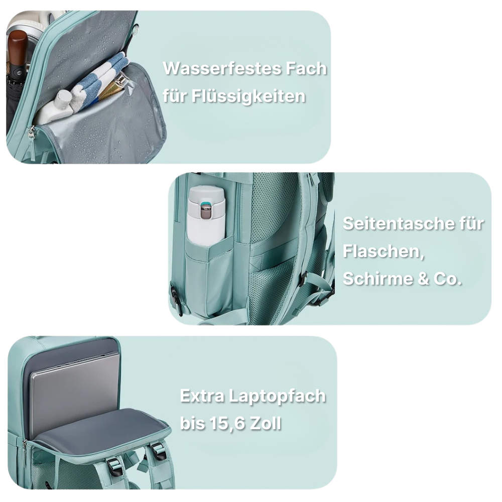 Elata Kofferrucksack mit 180° Öffnung - perfekte Rucksack-Koffer Kombi