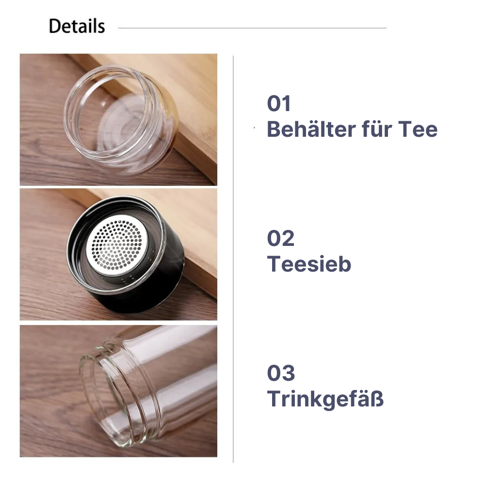 Elata Tea 2 Go Teeflasche - frisch aufgebrühter Tee für unterwegs