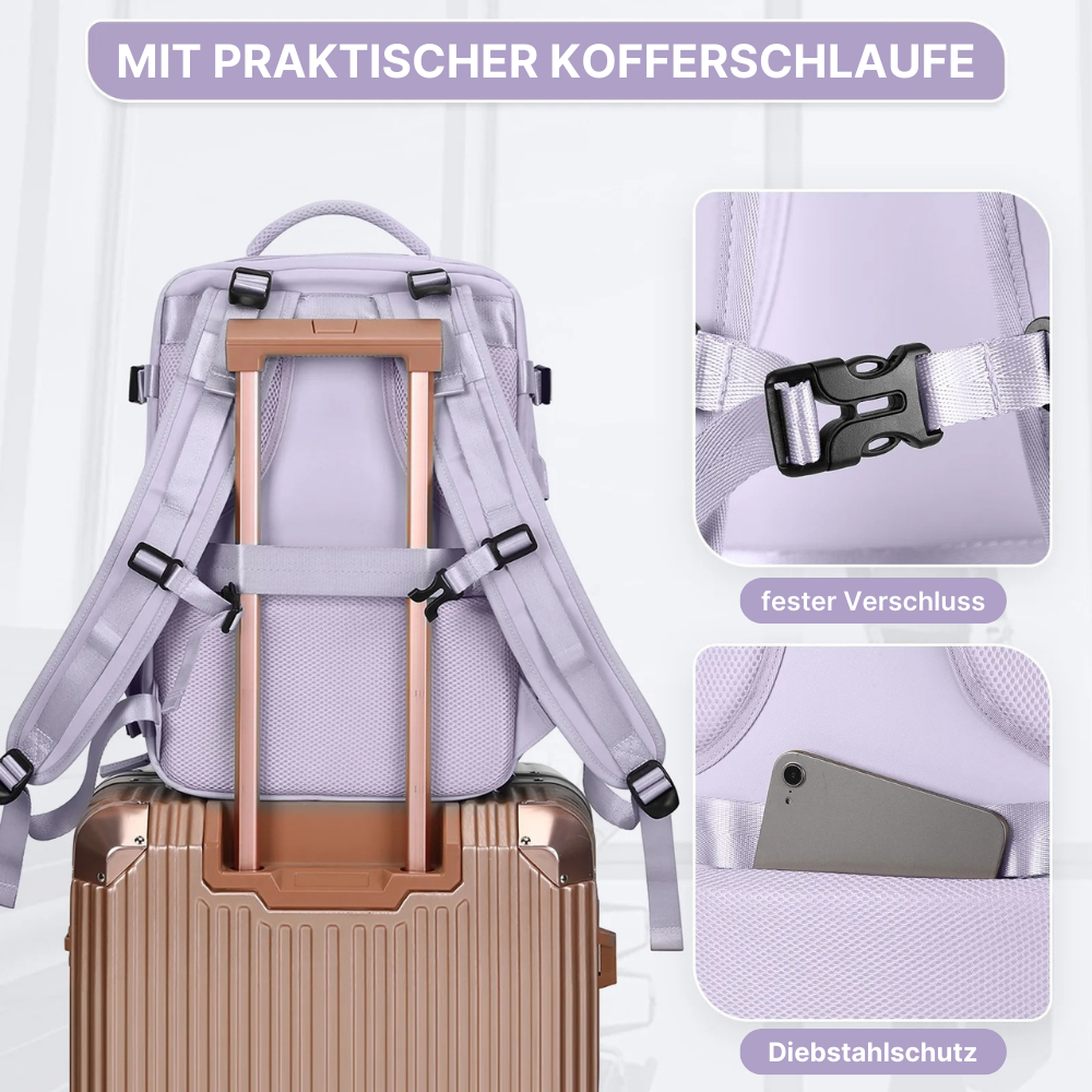 Elata Kofferrucksack mit 180° Öffnung - perfekte Rucksack-Koffer Kombi