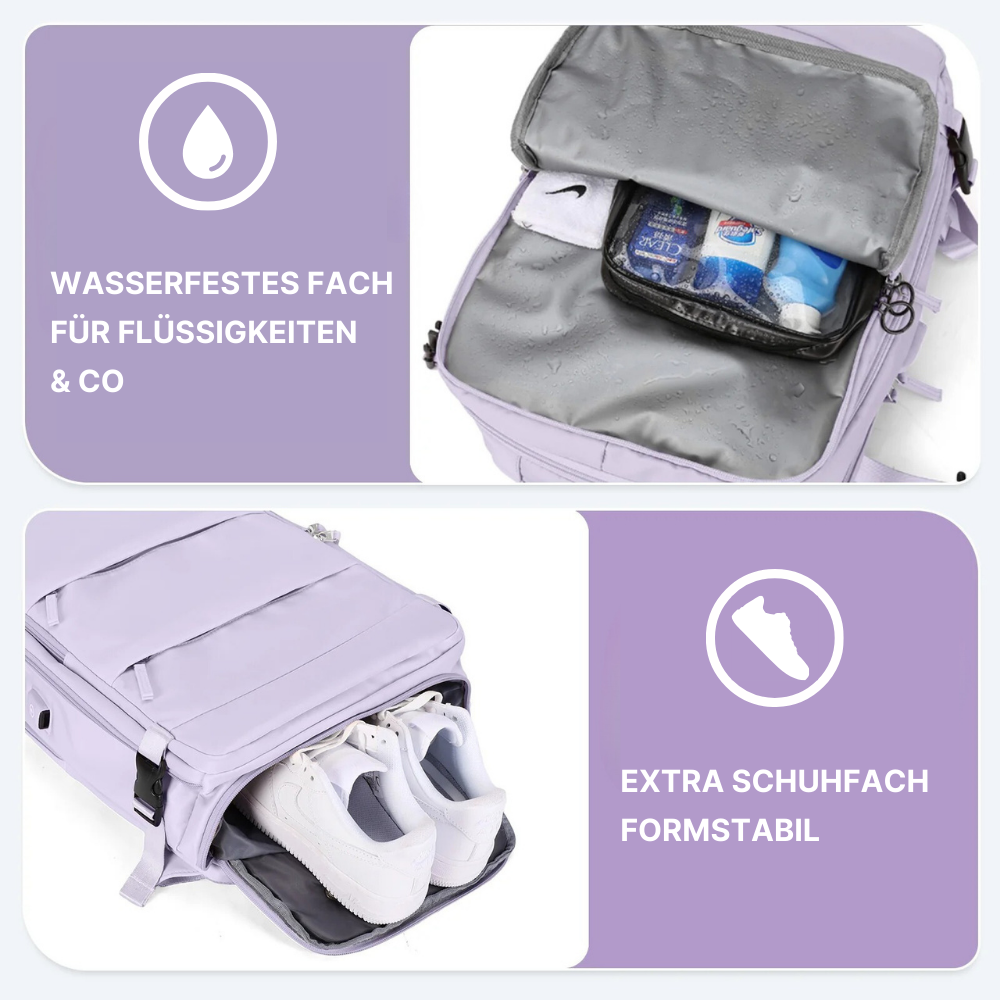 Elata Kofferrucksack mit 180° Öffnung - perfekte Rucksack-Koffer Kombi