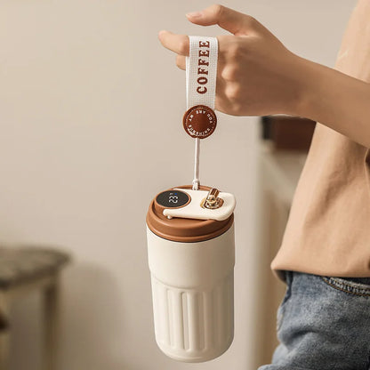 Elata Edelstahl Thermosflasche mit Temperaturanzeige