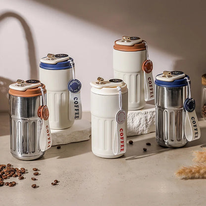 Elata Edelstahl Thermosflasche mit Temperaturanzeige