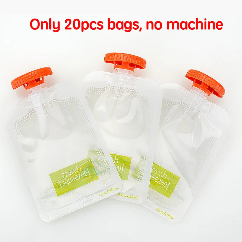 PANGDUBE B aby Complementary Food Squeeze Station with 10pcs Squeeze B Elata