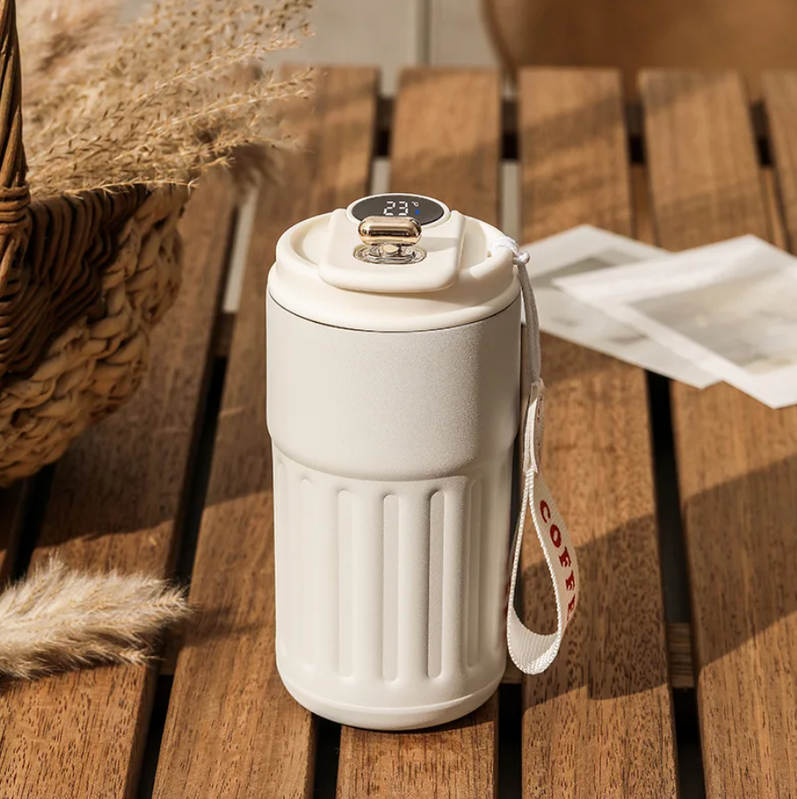 Elata Edelstahl Thermosflasche mit Temperaturanzeige