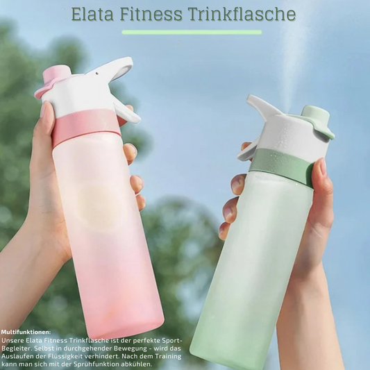 Elata Fitness Trinkflasche mit kühlender Sprühfunktion
