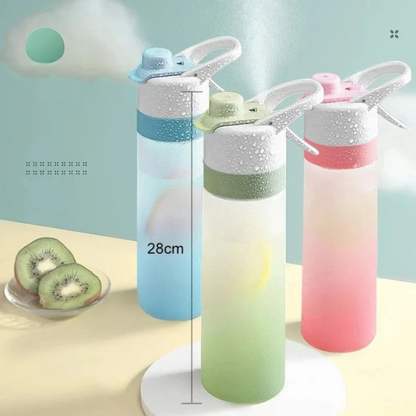 Elata Fitness Trinkflasche mit kühlender Sprühfunktion
